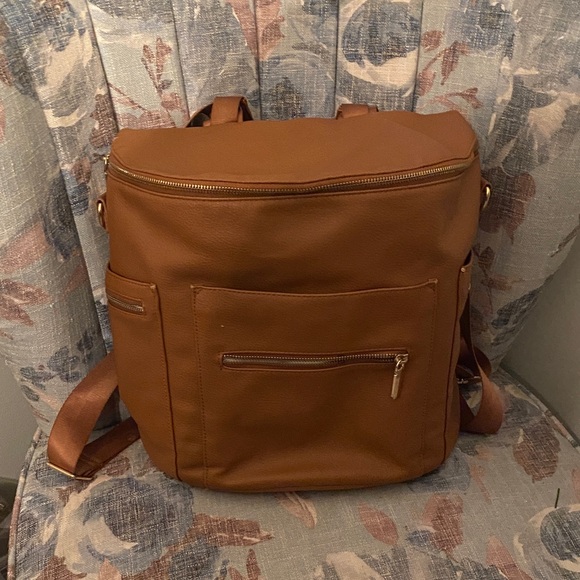 Miss Fong Handbags - Elegant Tan Backpack for Women great for travel or every day use